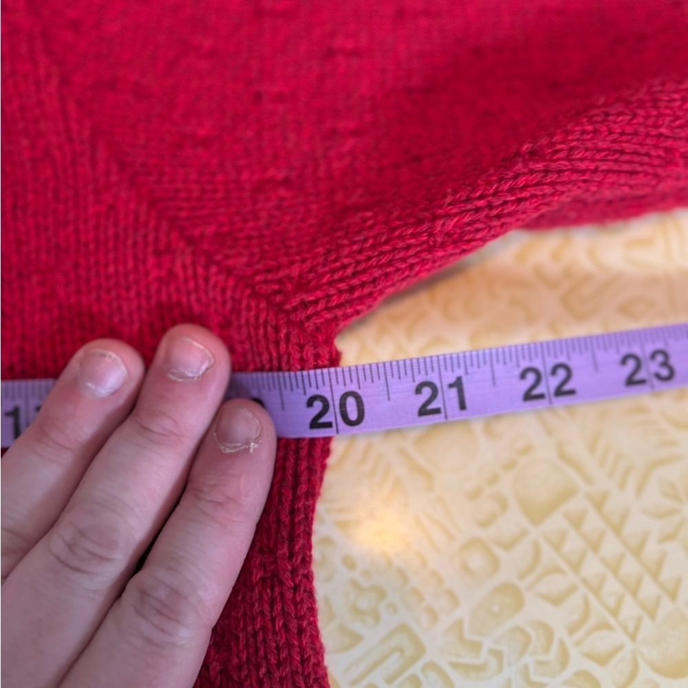 Vintage Northern Reflections Cherry Red Cardigan - Picture 6 of 8